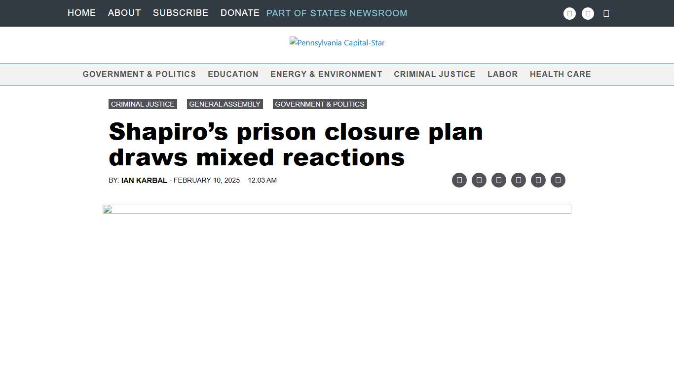 Shapiro’s prison closure plan draws mixed reactions • Pennsylvania Capital-Star