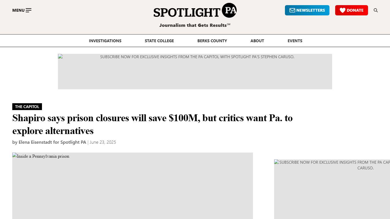 Rockview, Quehanna prisons could close as PA looks for savings • Spotlight PA